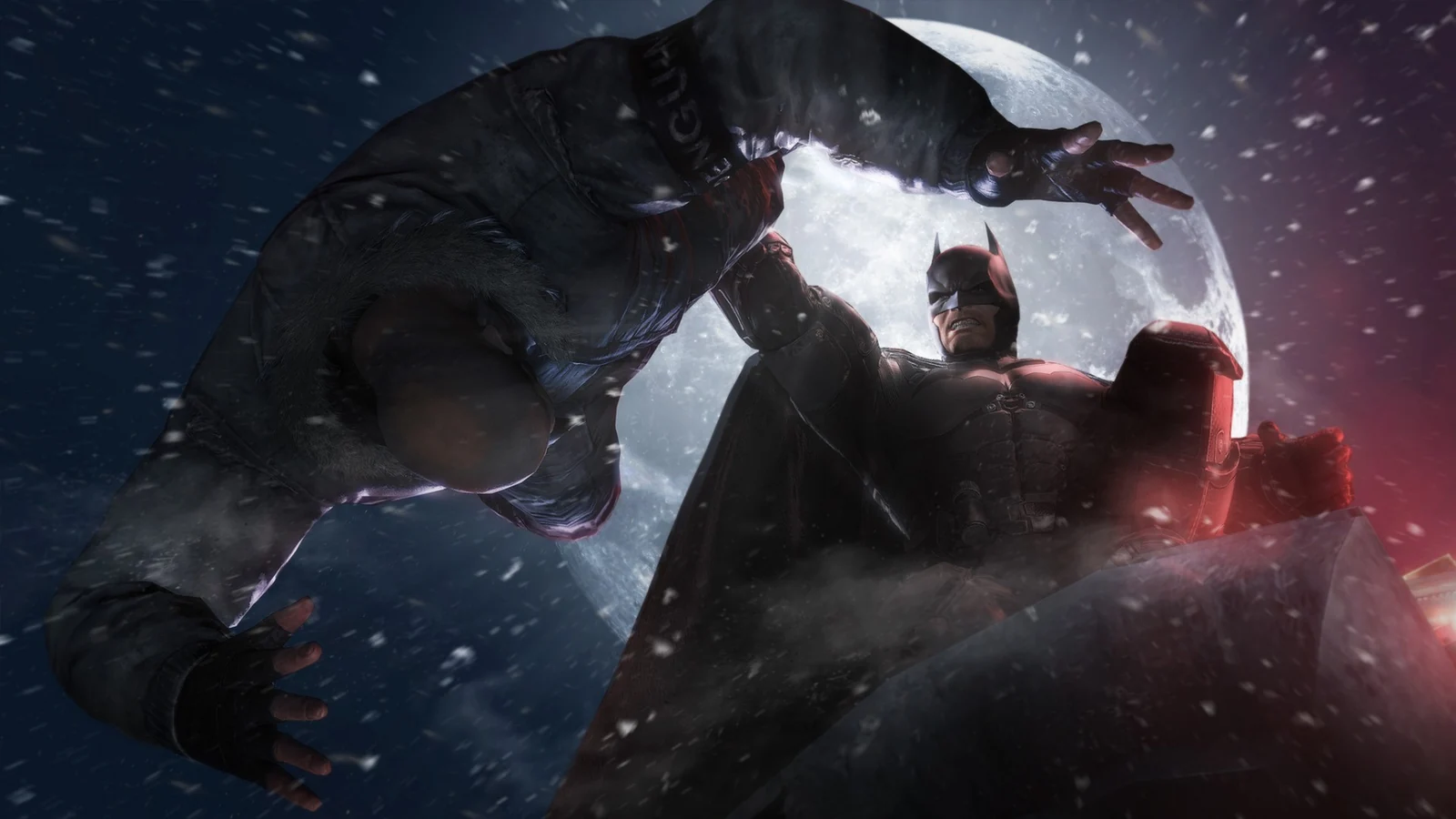 Batman facing Bane in Arkham Origins
