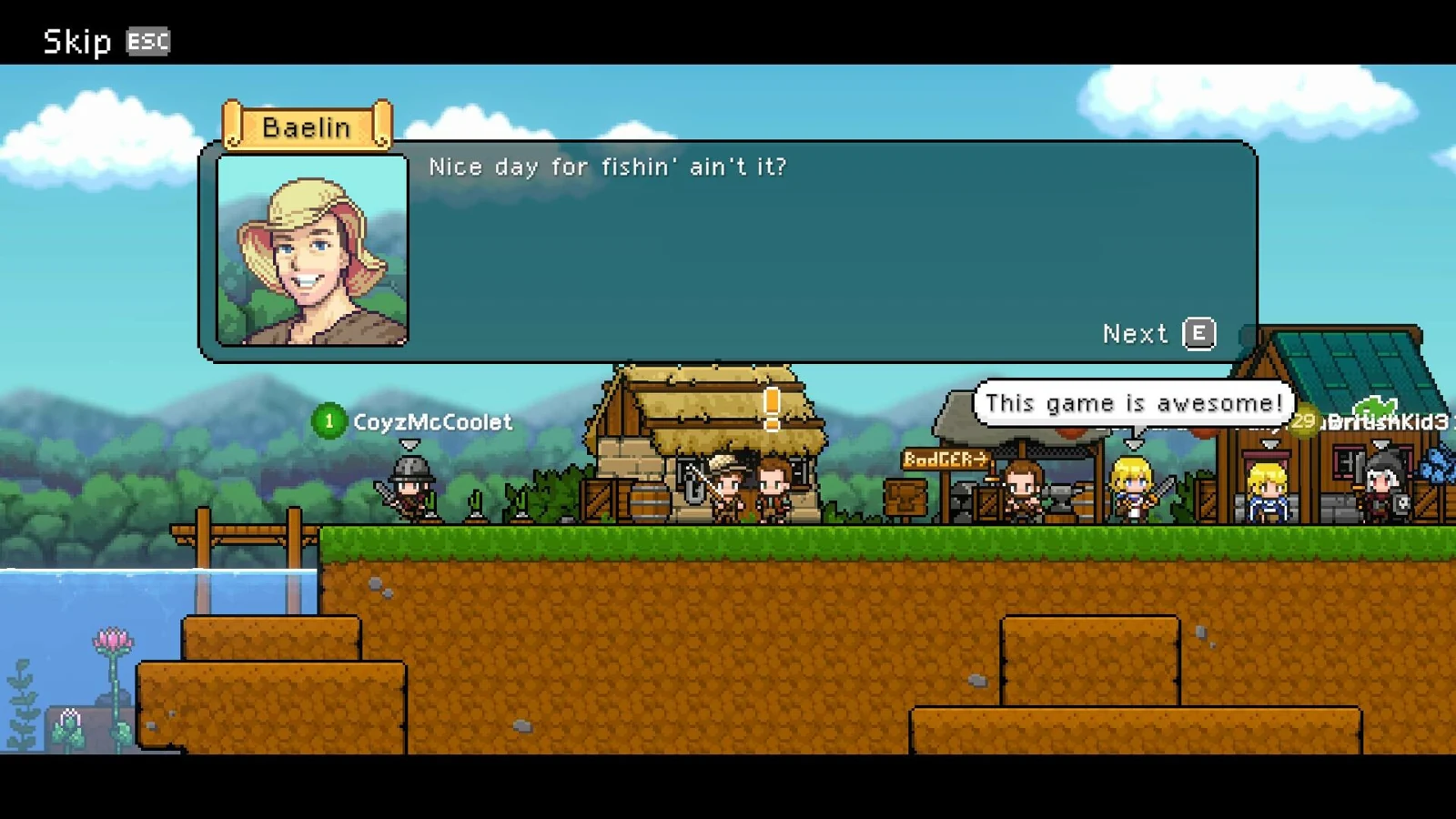 Baelin in a Nice Day for Fishing dialogue scene