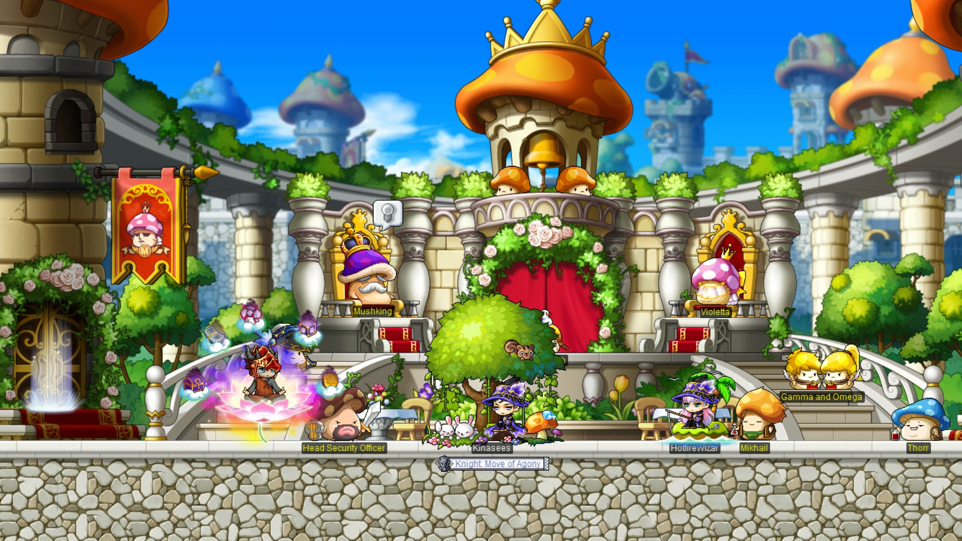 MapleStory screenshot; current Steam promotional gameplay image, not evidence of historical cube probabilities.